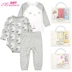 Momscare cotton quần áo trẻ sơ sinh hộp quà tặng 0-3-12 tháng liền mạch jumpsuit hộp quà tặng 3 mảnh hộp quà tặng đầy tháng cho bé Bộ quà tặng em bé