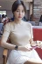 Mới của Hàn Quốc Slim Knit Ngắn Tay Nữ Mùa Hè Băng Lụa Đáy Áo Mỏng Vòng Cổ Màu Rắn T-Shirt của Phụ Nữ Cao Cổ Top áo cardigan Đan Cardigan