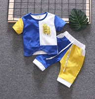 Летняя одежда, детский летний тонкий комплект, коллекция 2021, короткий рукав, 1-3 лет, детская одежда