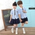 Mới mẫu giáo quần áo mùa hè chàng trai và cô gái trẻ em lớp quần áo tiểu học và trung học đồng phục tùy chỉnh phù hợp với bông đặc biệt cung cấp