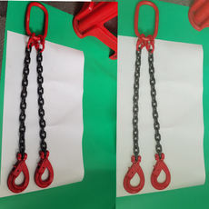 Подъемные цепи 模具吊链双钩起重链条行车吊车钢链安全自锁钩锰钢双链索具吊勾