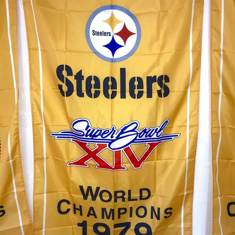 [Pittsburgh Steelers Super Bowl Championship 6 Time Flag]