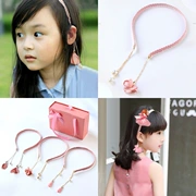 Với bông tai giả bông tai kẹp tóc trẻ em headband dễ thương công chúa bột mặt dây tua rua Hàn Quốc phụ nữ tóc ngọt ngào