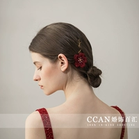 Горячая продажа CCAN Новая красивая красная марля, невеста, свадебные аксессуары фото студии фото фото фото и форма макияжа