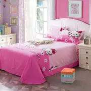 Giường đơn đôi đơn phim hoạt hình cotton dễ thương kt mùa hè vải nhám vải bông trẻ em - Khăn trải giường