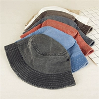 Ретро цветная джинсовая складная шапка подходит для мужчин и женщин для школьников, в корейском стиле