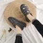 Giày tuyết nữ ống ngắn phiên bản Hàn Quốc của chàng sinh viên hoang dã 2018 ấm áp mùa đông cộng với nhung một bàn đạp thấp giúp giày bông guốc giày giày thể thao nữ nike