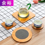 [Cửa hàng bách hóa Yuyu] placemat tre gỗ bàn cách nhiệt pad chống nóng pad pad bát nước coaster soong mat bảng mat - Thiết bị sân khấu