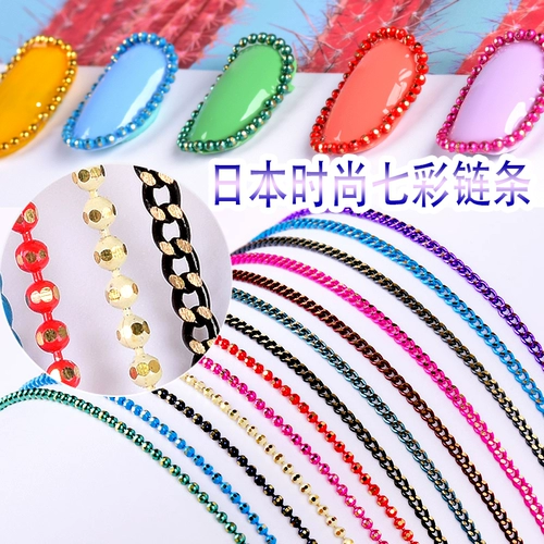 Японская цепь для маникюра, аксессуар, металлическое украшение для ногтей
