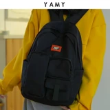 Вместительный и большой ранец, сумка через плечо, черный брендовый рюкзак, подходит для студента