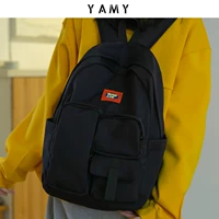 Вместительный и большой ранец, сумка через плечо, черный брендовый рюкзак, подходит для студента