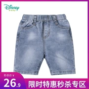 Quần áo trẻ em Disney quần jean bé trai năm quần mùa hè quần short denim ra quần thủy triều 192K820 - Quần