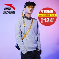 Quần áo thể thao nam Anta mùa thu 2018 mới áo len dài tay nam giản dị thời trang thể thao áo thun áo hoodie đen