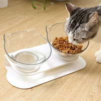 Прозрачная кошачья чаша для кошачьей чаша кошка кошка кошка корм для кошачья кошачья чаша для кошачья кошка чаша кошка кошачья вода двойная миска с кошками кошачьи корма миска