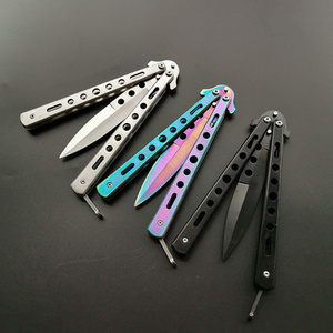 蝴蝶刀开刃甩刀折叠图片