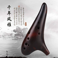 Hút thuốc Ocarina 12 lỗ AF Điều chỉnh chuyên nghiệp Người mới bắt đầu Crack Nhạc cụ thổi khói Ocarina 12 lỗ Alto F - Nhạc cụ dân tộc sáo điện tử ewi