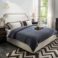 vải nước Mỹ nội thất phòng ngủ đôi Pháp nhỏ gọn 1,8 m 1,5 m mô hình giường bên nhà tùy chỉnh - Giường mẫu giường gỗ đẹp 2020
