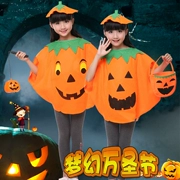 Trang phục Halloween quần áo bí ngô cho trẻ em và người lớn bộ đồ bí ngô mẫu giáo biểu diễn múa trang phục hóa trang cha mẹ và con cái
