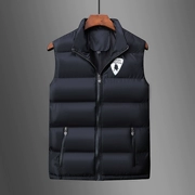 Áo khoác nam dày xuống vest cotton nam mùa thu đông vest vest cỡ lớn không tay cotton phiên bản Hàn Quốc của vai thủy triều - Áo thể thao