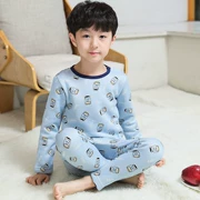 Bộ đồ ngủ trẻ em hoang dã MUJIΕ đặt đồ lót nhiệt cho bé trai trong bộ quần áo mùa thu trẻ em lớn 2018 mới dày - Quần áo lót
