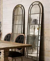 Европейское стиль антикварного зависимого настенного зеркала декоративное зеркальное зеркальное зеркало зеркало фальшивые окна украшения отель villa villa high -end