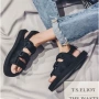 Dép nam đi biển 2019 cho học sinh mới mùa hè phiên bản Hàn Quốc giản dị của dép đế mềm màu đen hoang dã - Giày thể thao / sandles dép sandal nam