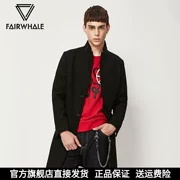 Trung tâm mua sắm với cùng một đoạn Mark Huafei nam mùa đông áo khoác len mới nam dài 717416021053 - Áo len