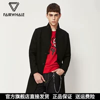 Trung tâm mua sắm với cùng một đoạn Mark Huafei nam mùa đông áo khoác len mới nam dài 717416021053 - Áo len áo phao nam
