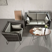 Đơn giản hiện đại rèn sắt đơn sofa phong cách Bắc Âu nhà phòng khách đồ nội thất cafe kết hợp ghế sofa đầu giường - Nhà cung cấp đồ nội thất