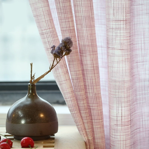 Чисто -розовая пряжа хлопка -стиль окна экрана простая современная спальня гостиная балконы полы -окна и окно наполовину наполовичи