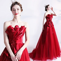 Дизайнерское ретро свадебное платье, красное вечернее платье для невесты