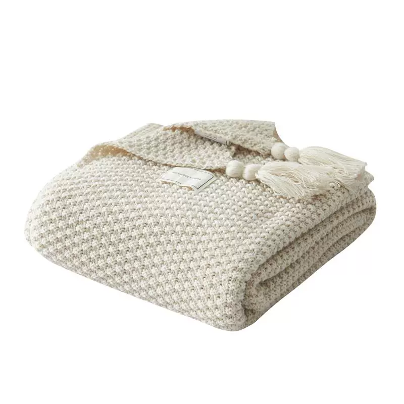 Bắc Âu tua đan chăn bóng len chăn văn phòng điều hòa không khí ăn trưa phá vỡ khăn choàng che chăn sofa giải trí chăn chăn - Ném / Chăn