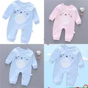 Bộ quần áo trẻ em siêu âm 3 tháng jumpsuit 4 cotton nam và nữ 5 mùa thu 6 phần mỏng - Áo liền quần