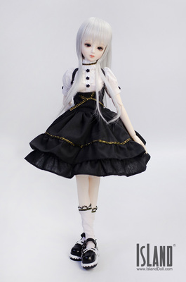 taobao agent Island Island BJD doll 1/4amy black and white suit skirt (just clothing does not include baby)
