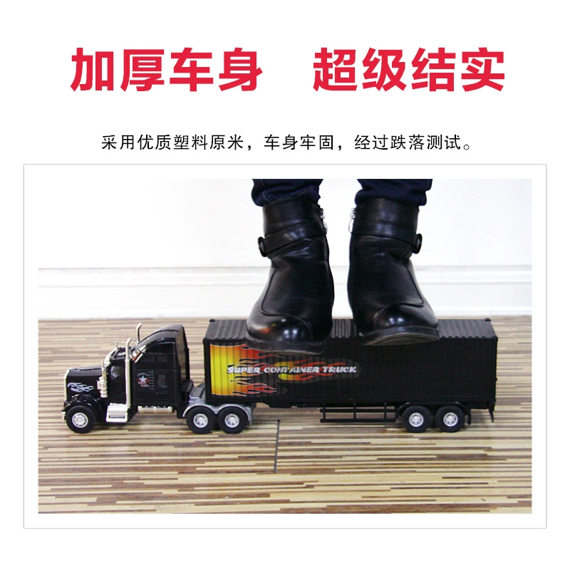 Xe công trình trẻ em đồ chơi ô tô mô hình xe tải vận chuyển lớn bé 4 xe container 3 bé trai 2 tuổi - Đồ chơi điều khiển từ xa