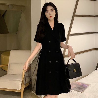 taobao agent Fitted suit, brace, dress, plus size, 2023 collection, french style