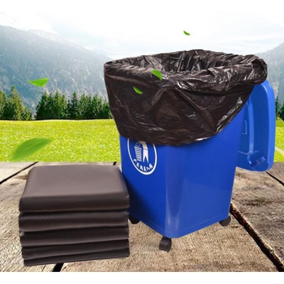 黑色垃圾袋大号加厚环卫物业厨房超大垃圾袋酒店平口垃圾桶袋34
