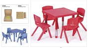 Bàn vuông mẫu giáo học nhựa bàn ghế cơ sở đào tạo nâng bàn trẻ em bàn ghế nhà bàn - Phòng trẻ em / Bàn ghế