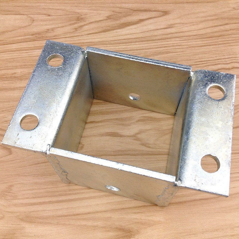 方管防腐木铁柱子底座支架四方立柱脚套固定组合件和连接副