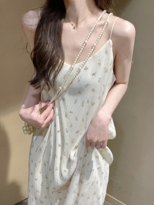 taobao agent Capacious dress, long skirt, plus size, lifting effect, flowered, fitted