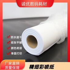 Бумага для струйной печати 防水精细彩喷纸100克卷筒优质涂料哑光喷墨打印无框画广告封面纸