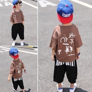 Quần áo trẻ em mùa hè 2019 trẻ em mới mùa hè Bộ đồ hai mảnh đẹp trai trẻ em nước ngoài phiên bản Hàn Quốc của quần áo thủy triều - Khác