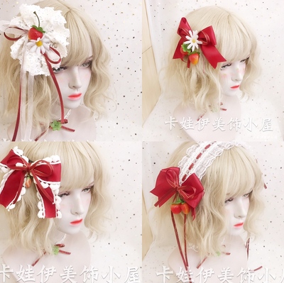 taobao agent Japanese headband, strawberry, hair accessory, Lolita style