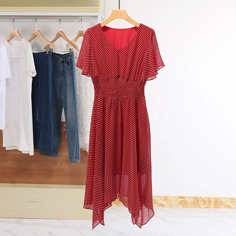Jiang Jieai loạt polka dot thanh niên đẹp khí chất là váy mỏng váy dài thủy triều 2020 hè mới quần áo nữ - Váy dài