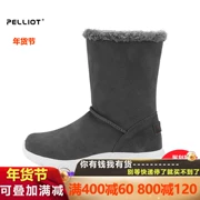Giày Pelliot và giày ngoài trời cho phụ nữ mùa đông mới không có đệm lót chống trượt tuyết ấm tuyết leo núi