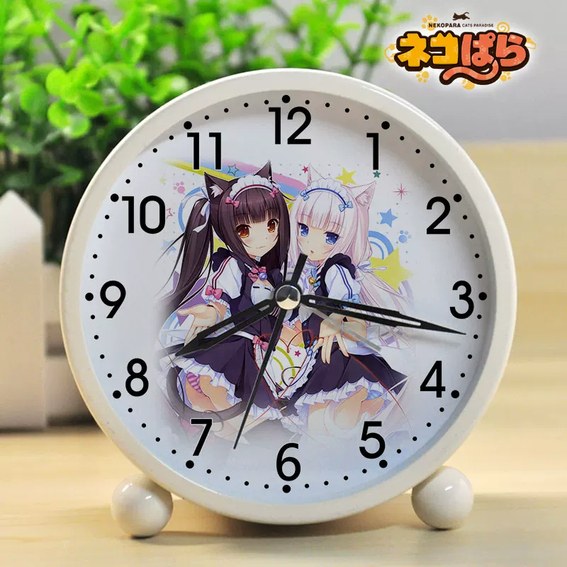 Будильник NEKOPARA аниме, светящийся бесшумный настольный будильник с мультяшным рисунком