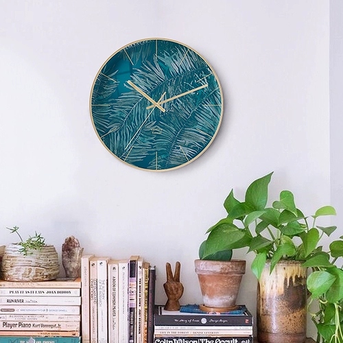 Hyogawa Modern Simple Ins Home Mabrishing Nordic Art Art Art Vanging Clock Sleep Quartz Движение Творческие часы Смотреть лес