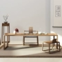 Bàn trà đạo Trung Quốc và ghế mới kết hợp của nội thất văn phòng hiện đại nhỏ gọn, bàn trà bàn kung fu bàn trà cà phê gỗ tùy chỉnh rắn - Bàn trà bộ bàn ghế gỗ phòng khách nhỏ giá rẻ
