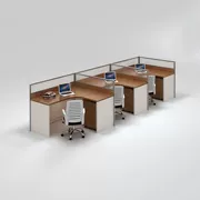 Bàn mới màn hình 4 người nhân viên nội thất văn phòng kết hợp bàn văn phòng bàn máy tính bàn văn phòng đơn giản - Nội thất văn phòng