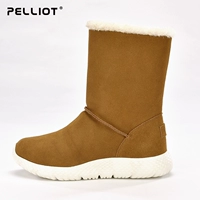 Giày Pelliot và giày ngoài trời cho phụ nữ mùa đông mới không có đệm lót chống trượt tuyết ấm tuyết leo núi giày bao ho lao dong thời trang